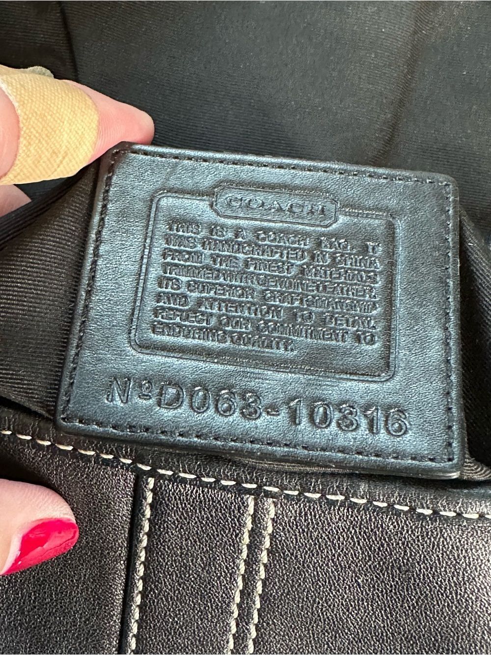 Coach 10316 Vintage Y2K SMALL Soho Black Leather Shoulder Bag Contrast Stitching - Picture 7 of 14